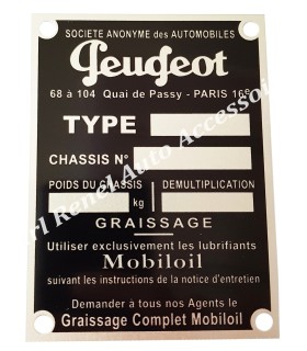plaque moteur Peugeot à frapper
