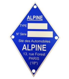 plaque moteur Alpine à frapper