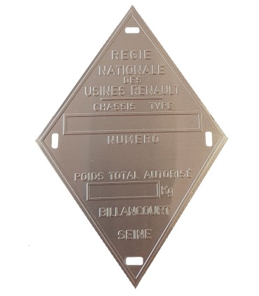 plaque moteur Renault à frapper