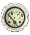 Manomètre de température d'eau électrique- Diamètre 52 mm - fond beige - en 12v - sans sonde