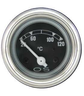 Manomètre de température d'eau électrique - Diamètre 52 mm - fond noir - en 6v - sans sonde