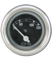Manomètre de température d'eau électrique - Diamètre 52 mm - fond noir - en 6v - sans sonde