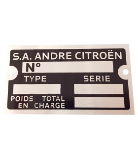 plaque moteur Citroën à frapper