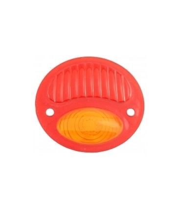 verre en plastique pour feux 3 fonctions - rouge / orange