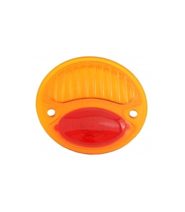 verre en plastique pour feux 3 fonctions - orange / rouge