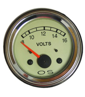 voltmètre - fond beige - diamètre 52 mm