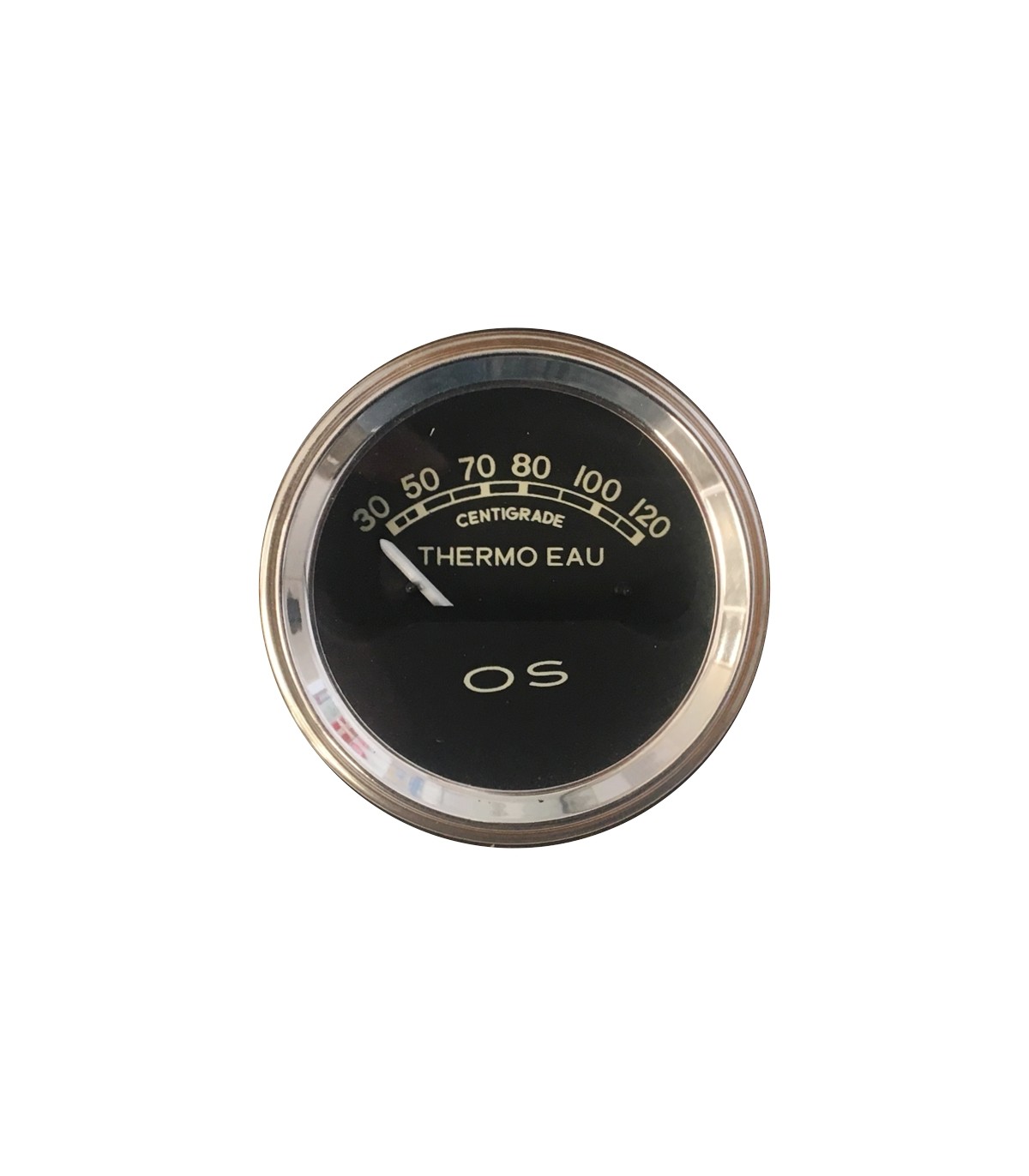 ampèremètre - diamètre 52 mm - fond noir - 6v ou 12v - la pièce