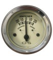 ampèremètre - diamètre 52 mm - beige - 6v ou 12v - la pièce