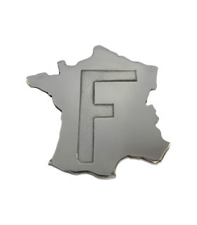 plaque "France" en alu poli