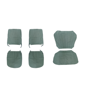 kit de housses de sièges AV + Banquette AR - prêt à poser en tissu vert rayé