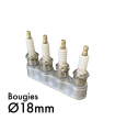 PACK 4 bougies et 1 support ø 18mm