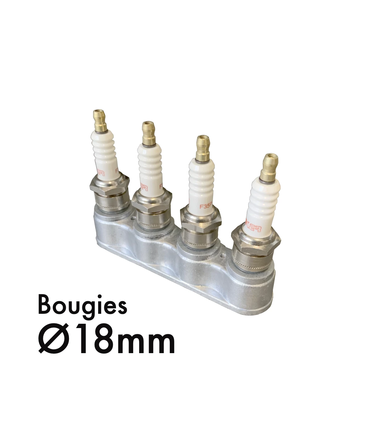 PACK 4 bougies et 1 support ø 18mm