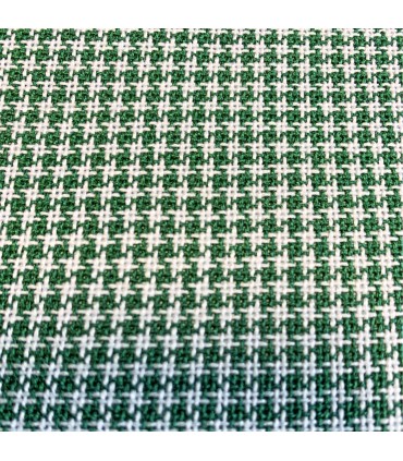 tissu pied de poule vert au mètre - 2CV