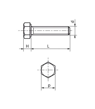 vis 8x30 tête hexagonale