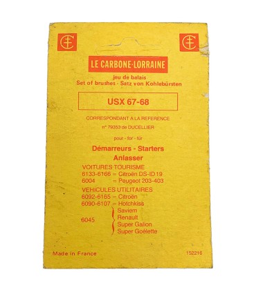 balais charbon de démarreur Ducellier - 79353