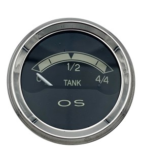 Manomètre noir niveau d'essence - Ø 52mm / 12v "Tank"