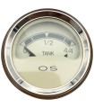 Manomètre beige niveau d'essence - Ø 52mm / 12v "Tank"