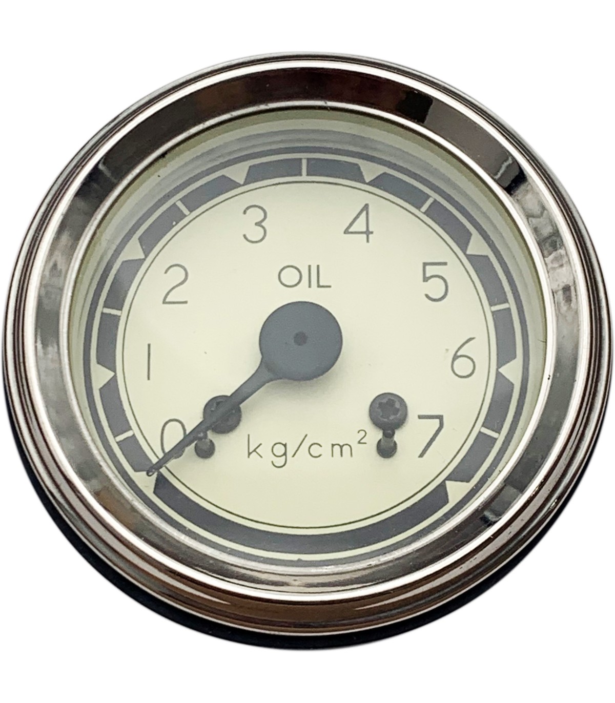 Renel Auto : Manomètre d'huile mécanique - diamètre 52 mm - fond beige