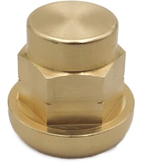 écrou de roue adaptable plat droit - laiton brut
