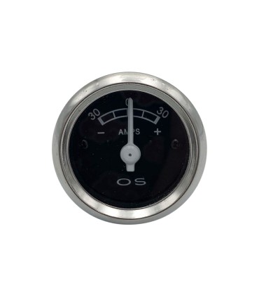 ampèremètre - diamètre 40mm - noir - 6v ou 12v - la pièce