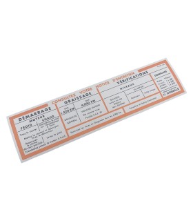 Autocollant pour volet de boîte à gant 11B