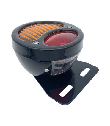 feu 3 fonctions noir / face noir avec éclairage de plaque