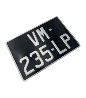 plaque d'immatriculation aluminium - 300x200 (SIV)