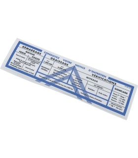 Autocollant pour volet de boîte à gant 15/6