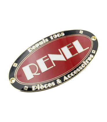 Plaque émaillée RENEL 2025 - 2 vis de fixation