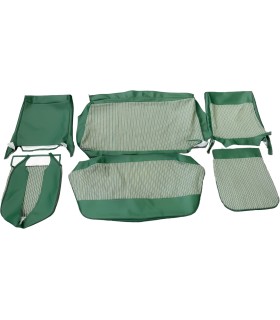 kit coiffes de sièges vert rayé - Dauphine