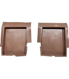 paire tapis arrière marron - 4CV