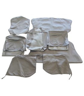 Promo Kit housses de sièges & accoudoirs - Traction 11B passe poil en tissus plastifié losange gris