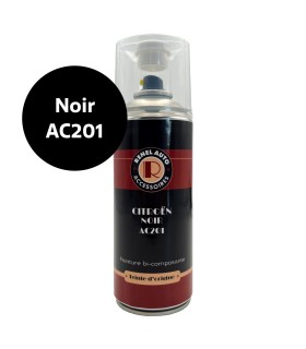 bombe de peinture noir carrosserie AC201 - Traction (400 ML)