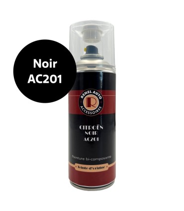 bombe de peinture noir carrosserie AC201 - Traction (400 ML)