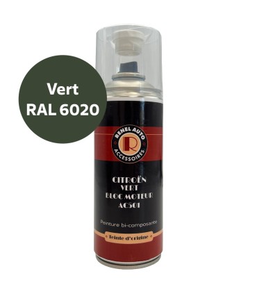 bombe de peinture bloc moteur AC501/RAL 6020 - Traction (400 ML)