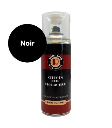 bombe de peinture noir bloc moteur - Traction (400 ML)