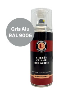 bombe de peinture gris alu bloc moteur RAL 9006 - Traction (400 ML)