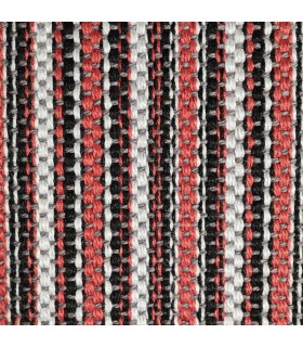 Tissu rayé rouge pour Renault 4CV
