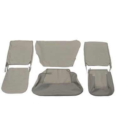 kit housses de sièges en tissu Écorce grise - 4CV