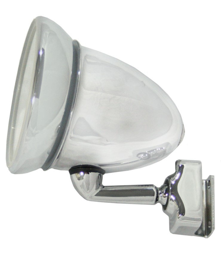 Rétroviseur Latéral Rond Chromé Universel Avec Pince - Pour Voiture Classique Ancienne DX SX
