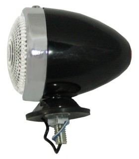 feu clignotant Obus noir - verre avant blanc