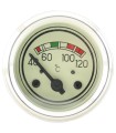 Manomètre de température d'eau - Diamètre 52 mm - fond beige -  6v