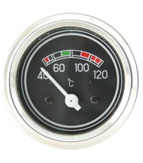 Manomètre de température d'eau - Diamètre 60 mm - fond noir - 6v