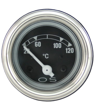 Manomètre de température d'eau électrique - Diamètre 52 mm - fond noir - en 12v - sans sonde