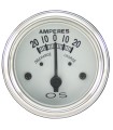 ampèremètre - diamètre 52 mm - blanc - 6v ou 12v - la pièce