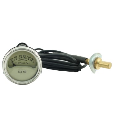 manomètre mécanique de température d'eau OS - Diamètre 52 mm - fond beige