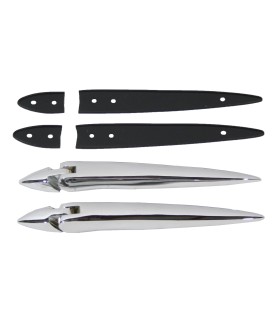 grande charnière pointue de capot en laiton chromé   joints - 4CV / Dauphine / Alpine